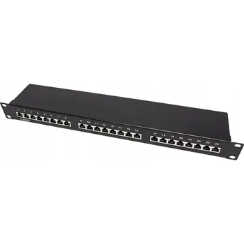 Serverovna Patch panel kat. 5e 19" 24 portů stíněný černý