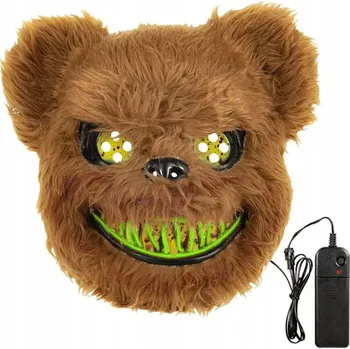 Karnevalová maska Maska na obličej Korbi PP134016, plastová, zombie, hnědá