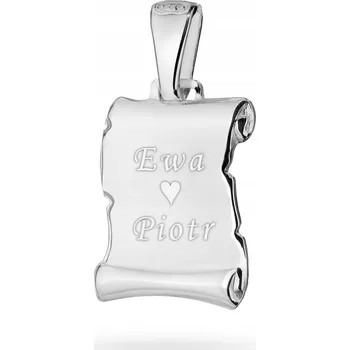Přívěsek STŘÍBRNÝ PLÍŠEK Přívěsek ryzost 925 Papyrus Gravírování DÁREK