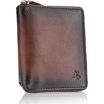 Peněženka Muž peněženka Visconti z pravé kůže hnědé barvy