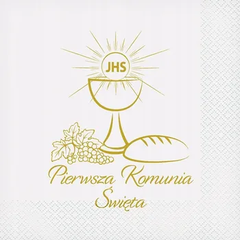 Papírový ubrousek Ubrousky První Svaté Přijímání IHS Kalich 20 kusů