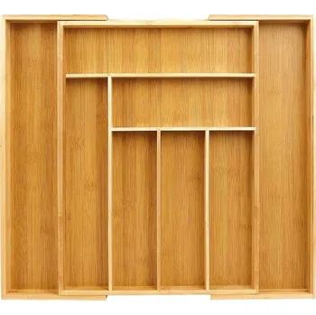 Příborník do zásuvky Organizér pro příbory IKAR bambusový Béžová