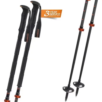 Sjezdová hůlka Hůlky Komperdell CARBON CXP Pro 2025/26 105-140 černá/oranžová