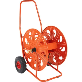 Pěstitelství vidaXL Vozík s hadicovým navijákem pro 140 m 3/4" hadice ocel [4005287]