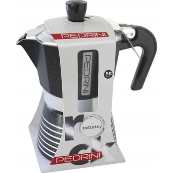 Moka konvice Pedrini Infinity Rock Moka konvička 1 šálek Briliant Aluminium