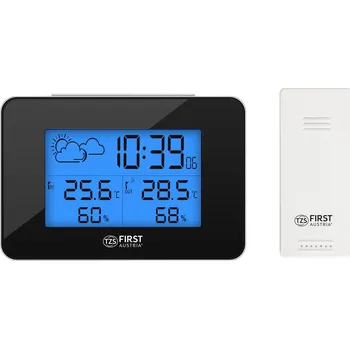 Meteostanice Bezdrátová meteostanice s hodinami a budíkem First Austria