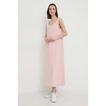Dámské šaty Šaty Calvin Klein Jeans růžová barva, maxi, J20J223702 03X, vel. S