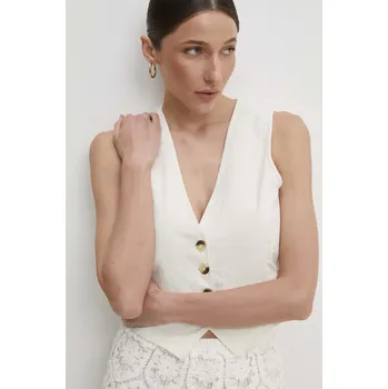 Dámská vesta Vesta Answear.LAB LWV548WILLACR.GWK béžová 01X, vel. L