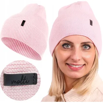 Čepice Molti zimní čepice beanie růžová, velikost 55-60