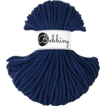 Příze Bobbiny Premium Braided Cord 5 mm 50 m Ink Blue Šňůra