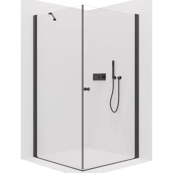 CERANO Sprchový kout Antelo L/P černá mat, transparent sklo 120x40 křídlový CER-482221