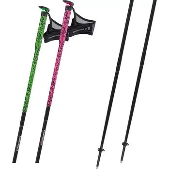 Trekingová hůl Hůlky Komperdell FXP CARBON ULTRA 2025/26 115 zelená/růžová