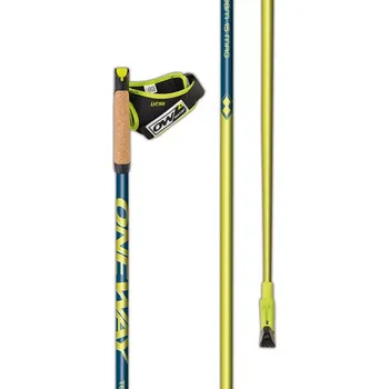 Nordic walkingová hůl Hůlky Oneway TEAM15 MAG 130 žlutá/modrá