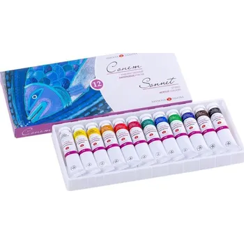 Vodová barva Sonnet akrylové barvy sada Nevskaya Palitra - 12x18ml