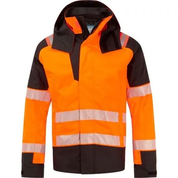 PortWest | PW3 FR Modaflame Rain+ zimní bunda s vysokou viditelností - Orange/Black / XL / XL / oranžová