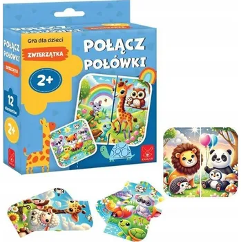 Puzzle Puzzle Kangur Spoj poloviny 12 dílků Spojování polovin zvířátek M