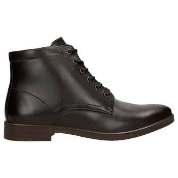 Pánské polobotky Tmavě Hnědé Elegantní Pánské Kotníkové Boty Z Kůže Wojas 2405552 41