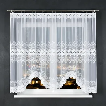 Záclona Dekorační oblouková krátká záclona na žabky BASTIA 150 bílá 300x150 cm MyBestHome