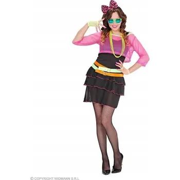 Karnevalový kostým ŠATY DISCO GIRL 80. LÉTA NEONOVÉ M