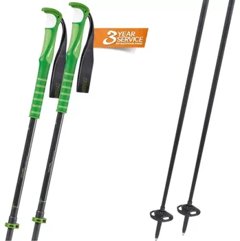 Sjezdová hůlka Hůlky Komperdell CARBON C.7 Ascent - green 2025/26 110-140 černá/zelená