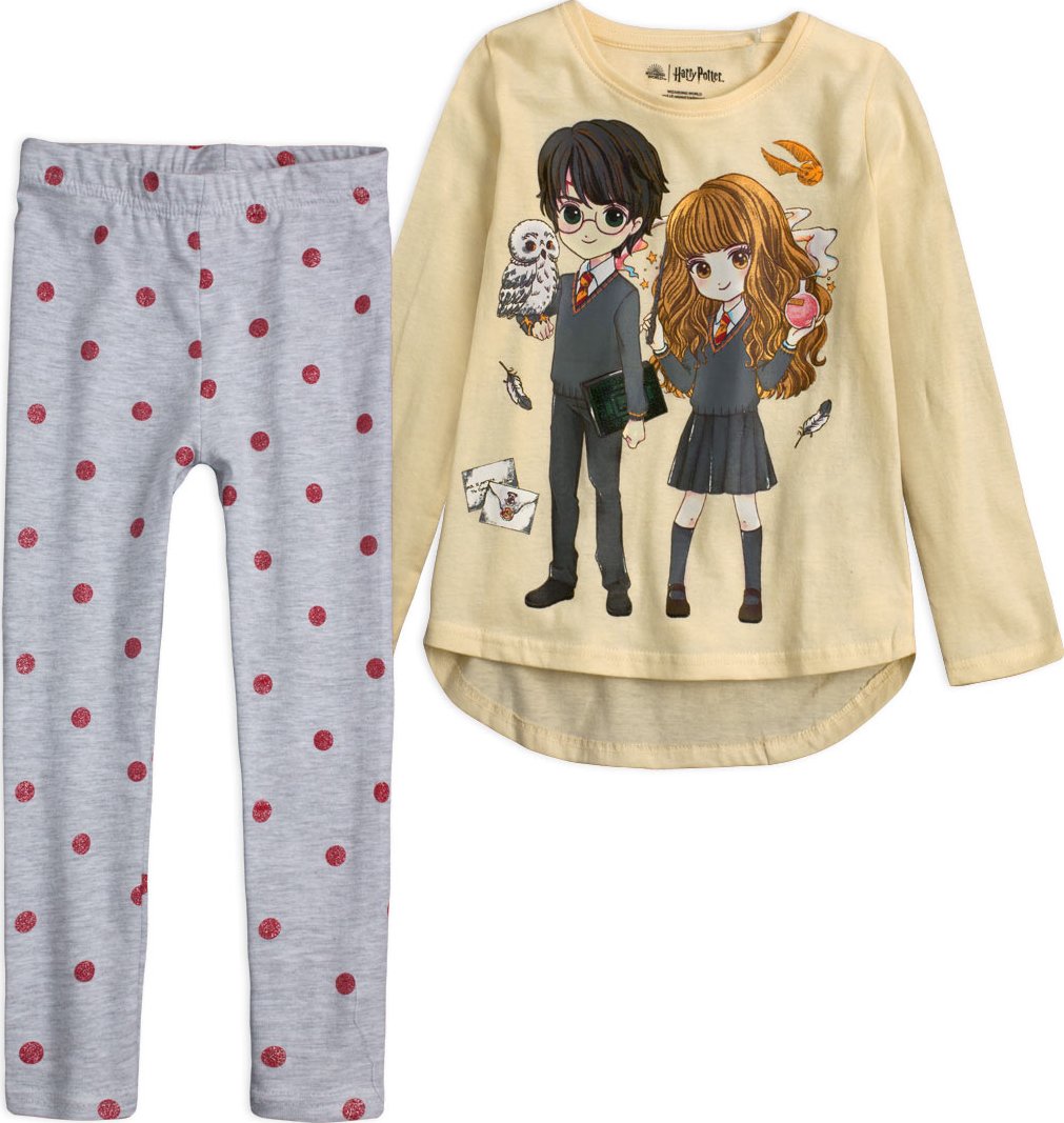 Dívčí pyžamo HARRY POTTER FRIENDS žluté Velikost: 116