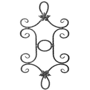 Ornament H-900xL-385 mm, profil 12x12mm zdobený bez povrch. úpravy