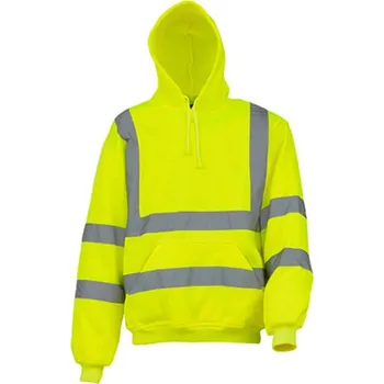 Pánská mikina Yoko Reflexní mikina s kapucí HVK05 Hi-Vis Yellow XXL
