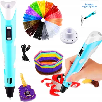 Sada Propiska 3D Pen Hračky pro děti + náplně Filament PLA Mix 9+100 m