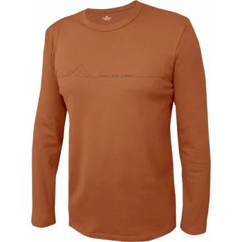 Pánské tričko Pánské tričko, dlouhý rukáv KOMIR 981 skořicová 4XL