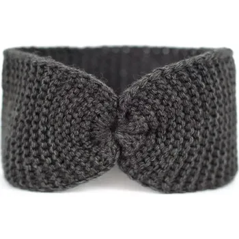 Klapky na uši Dámská pletená čelenka Paola Classic Grafitová
