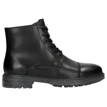 Pánské polobotky Černé Kožené Kotníkové Boty Pánské S Vnitřním Zateplením Wojas 2412951 46