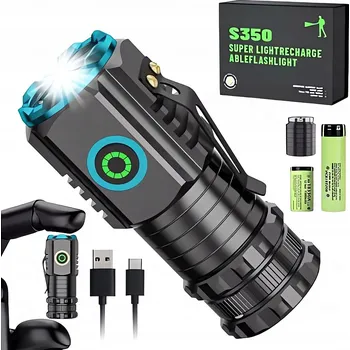 Svítilna MINI KAPESNÍ SVÍTILNA VÝKONNÁ VOJENSKÁ XHP ZOOM REFLEKTOR SOS TURISTICKÁ