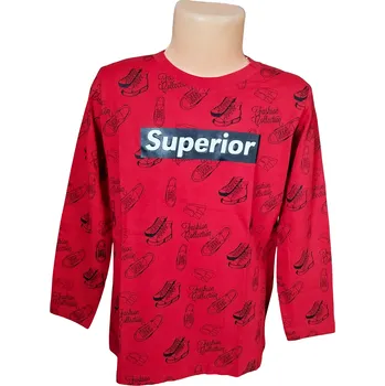 Chlapecké tričko Chlapecké tričko GLO-STORY superior s teniskami dlouhý rukáv červené Barva: Červená, Velikost: 110