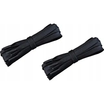 Vrták Voskované Široké Tkaničky ČERNÉ Šňůrky 140 cm PLOCHÉ 8 mm G16-15