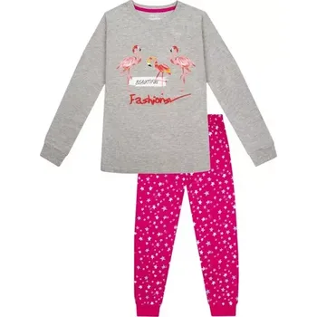 Dívčí pyžamo Dětské pyžamo WOLF S2253B šedo/růžové vel.146