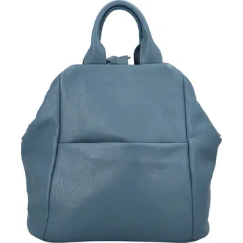 Kabelka Dámský kožený batoh kabelka džínově modrý - Delami Norzeus modrá