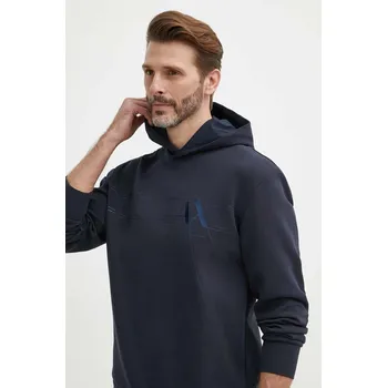 Pánská mikina Mikina Armani Exchange pánská, tmavomodrá barva, s kapucí, s potiskem 6RZMKB.ZJXBZ 59X, vel. S