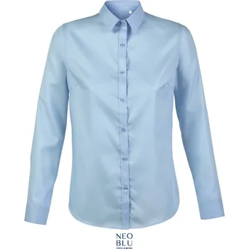 Pánská košile NEOBLU Košile Blaise Women, dlouhý rukáv, dámská COT243183l7102-soft blue M Modrá světlá