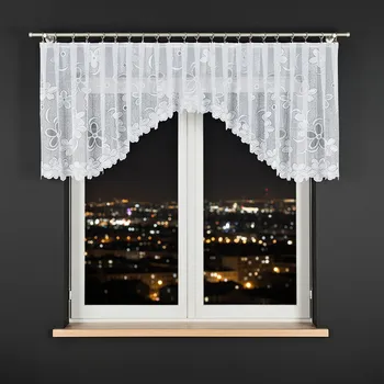 Záclona Dekorační oblouková krátká záclona na žabky RENATA 80 bílá 350x80 cm MyBestHome