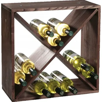 Stojan na víno STOJAN NA VÍNO PRO 24 LAHVÍ, TMAVĚ HNĚDÁ KRABIČKA
