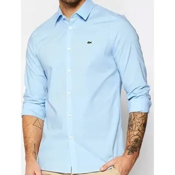 Pánská košile Lacoste pánská košile ležérní s dlouhým rukávem regular střih bavlna velikost XL