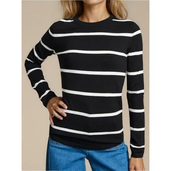 Dámský svetr Sinsay - Pruhovaný svetr - černá - 232FJ-99X - 232FJ-99X-M