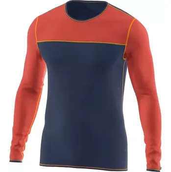 Pánské termoprádlo Tričko Löffler L/S CB TRANSTEX MERINO XXL modrá/oranžová