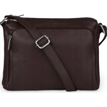 Kabelka Vera Pelle kabelka z pravé lícové kůže – hnědá