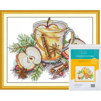 kreativní sada Sada pro vyšívání křížkového vyšívání s potiskem muliny tamborek