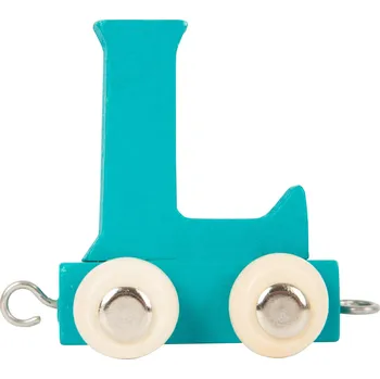 Vláček a vláčkodráha small foot Dřevěný vláček barevná abeceda písmeno L