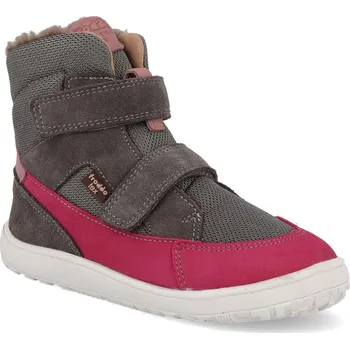 Dívčí obuv Barefoot zimní boty Froddo - UP Winter Tex Dark grey šedorůžové Velikost: 29