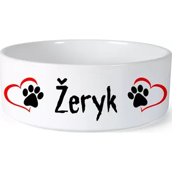 Miska pro psa Miska pro psa se jménem Žeryk (Keramická miska na krmivo pro psy)