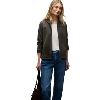 Dámská mikina Dámská mikina na zip s vysokým límcem Street One 324182 čokoládová velikost 40