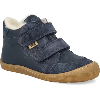 Dívčí zimní obuv Barefoot dětské zimní boty Koel - Dimo Tex Napa Merino Blue tmavě modré Velikost: 25
